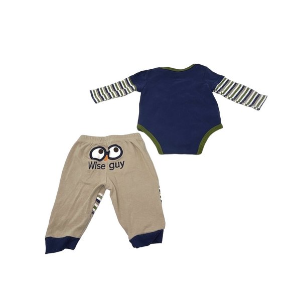 Baby Boy's-Sweatpants & Body Suit & Fleece Pants & Flannel Shirt - Size 3-6 M - Picture 3 of 8